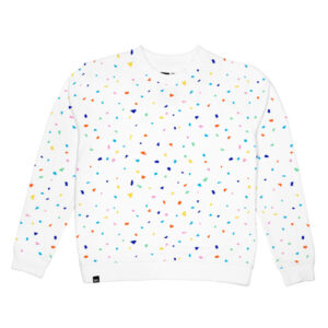 Tröja vit, Tjej – Malmoe Sweatshirt Confetti – Dedicated Brand