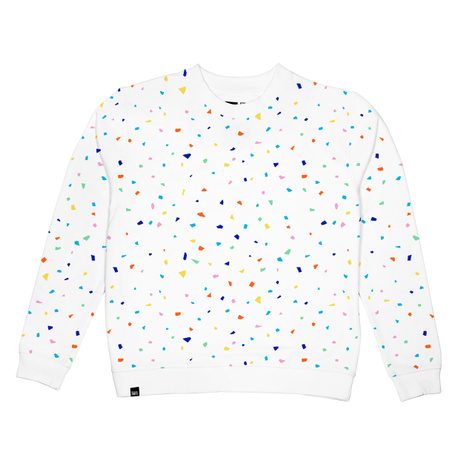 Tröja vit, Tjej – Malmoe Sweatshirt Confetti – Dedicated Brand