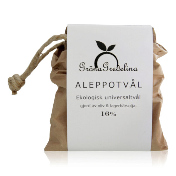 Ekologisk Aleppotvål 16% fast - Gröna gredelina - Ekobay Store för en hållbar livsstil