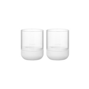 Ljuslykta Calma 9,5 cm vit, 2-pack