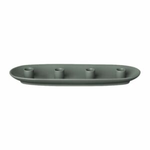 Ljusstake Vela Oval 40 cm Agave Grön