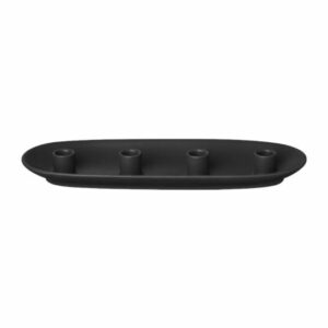 Ljusstake Vela Oval 40 cm Svart